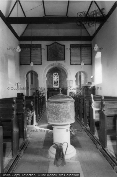 Photo of Pyecombe, Church Of The Transfiguration Interior c.1955