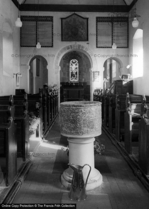 Photo of Pyecombe, Church Of The Transfiguration Interior c.1955
