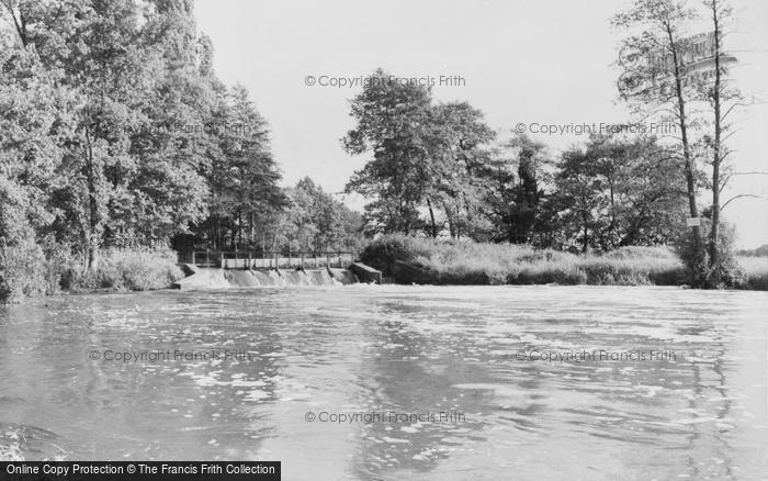 Photo of Pyrford, The Weirs, River Wey c.1955