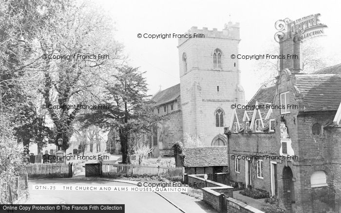 Photo of Quainton, Church Of Holy Cross And St Mary And The Alms Houses c.1965