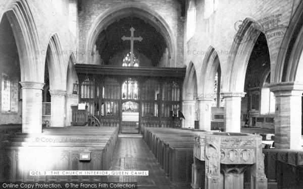 Photo of Queen Camel, St Barnabas' Church Interior c.1955