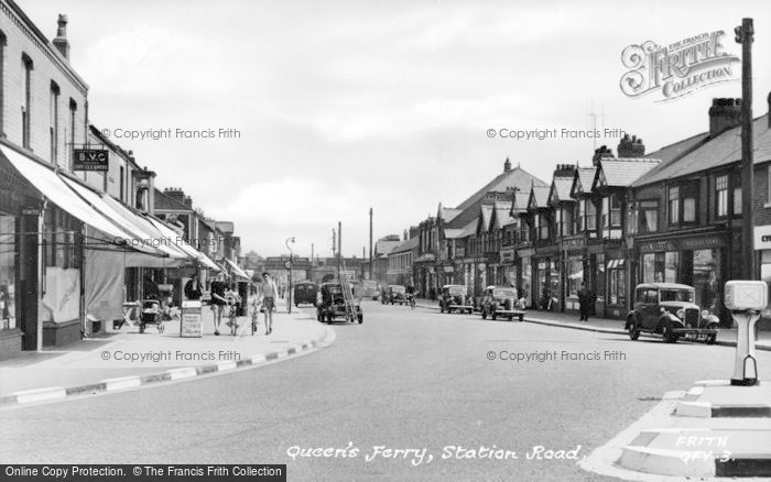 Photo of Queensferry, Station Road c.1955