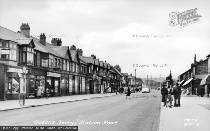 Photo of Queensferry, Station Road c.1955