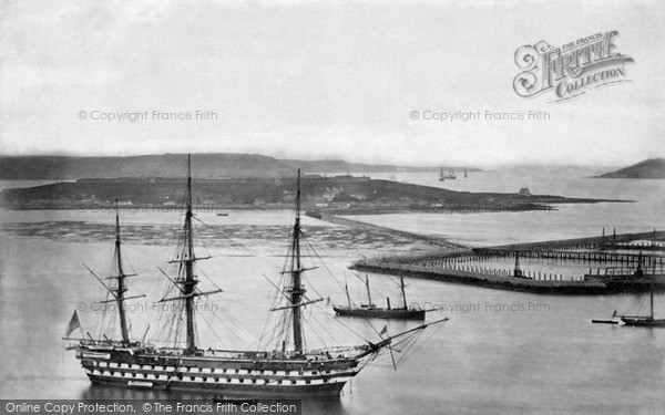 Photo of Queenstown, Harbour, HMS Revenge c.1880