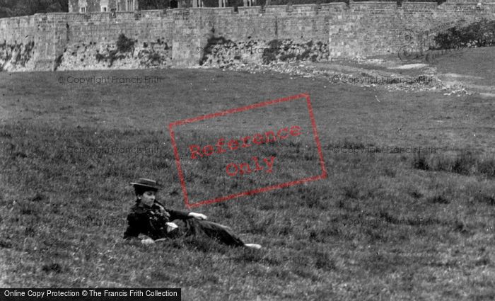 Photo of Raby Castle, Laying On The Grass 1893