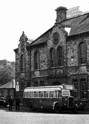 Bus Outside Victoria Hall c.1950, Radstock