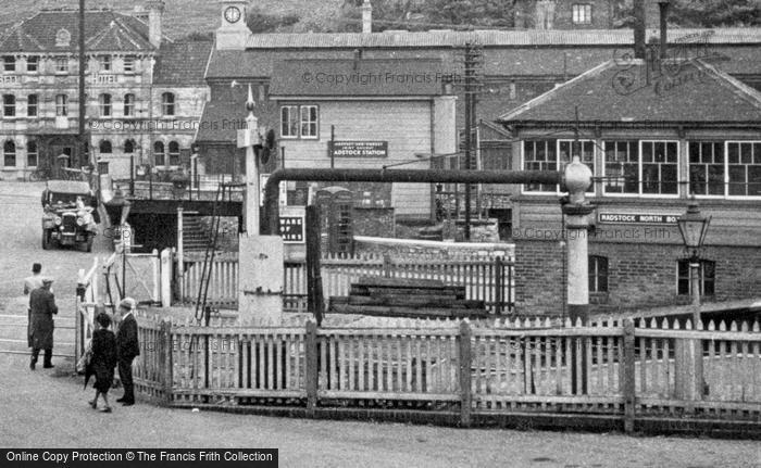 Photo of Radstock, Level Crossing And Signal Box c.1955
