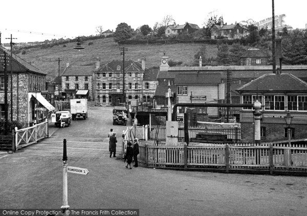Photo of Radstock, Level Crossing And Station c.1955