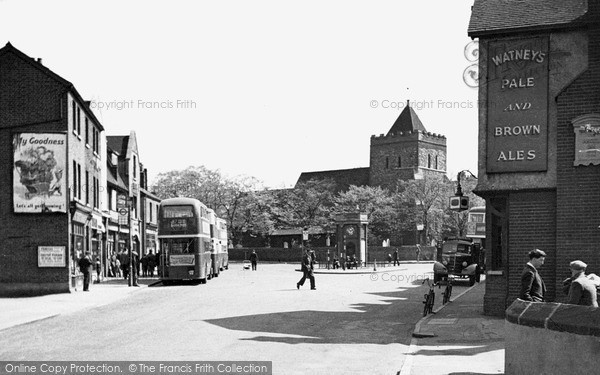 Photo of Rainham, Church And Clock Tower From Bridge Road c.1950