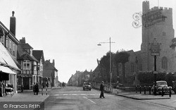 St Margaret's Church And High Street c.1955, Rainham