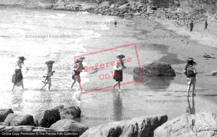 Photo of Rame, Girls Paddling, Whitsand Bay 1906