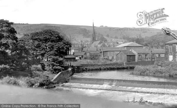 Photo of Ramsbottom, view of Town c1955