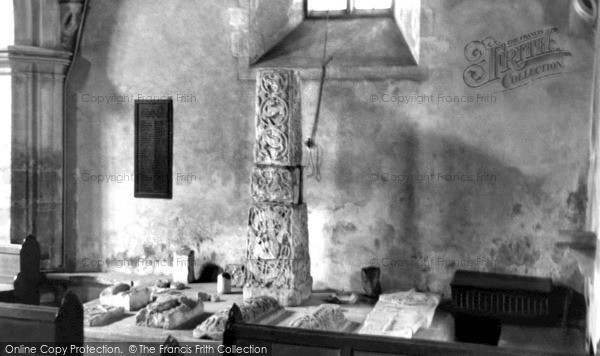 Photo of Ramsbury, The Ancient Cross In The Church Of The Holy Cross c.1955