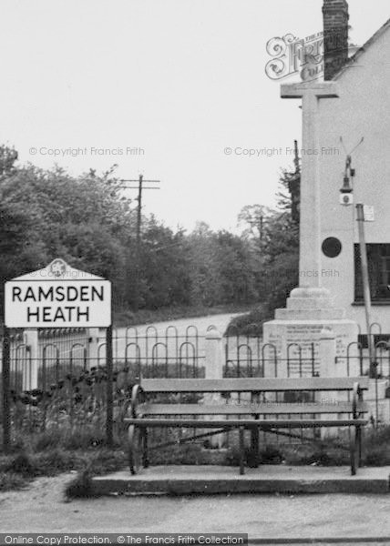 Photo of Ramsden Heath, The Memorial c.1955