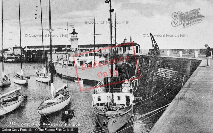 Photo of Ramsgate, Harbour, West Pier c.1945