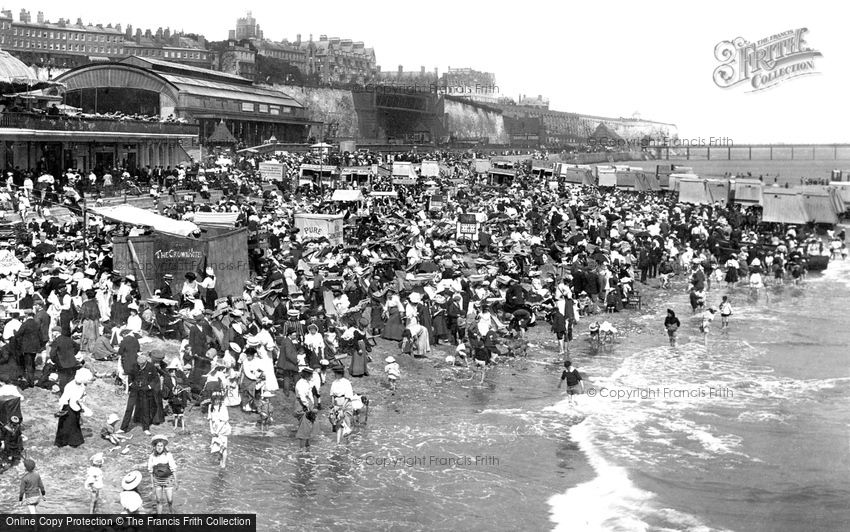 Ramsgate, the Beach and Sands Station 1907