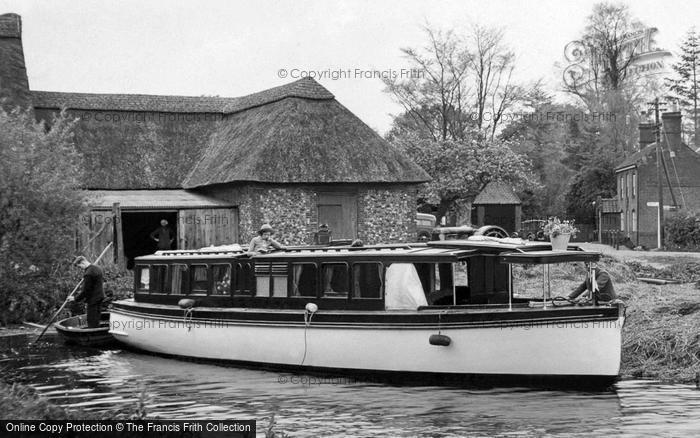 Photo of Ranworth, A River Boat At The Staithe c.1931