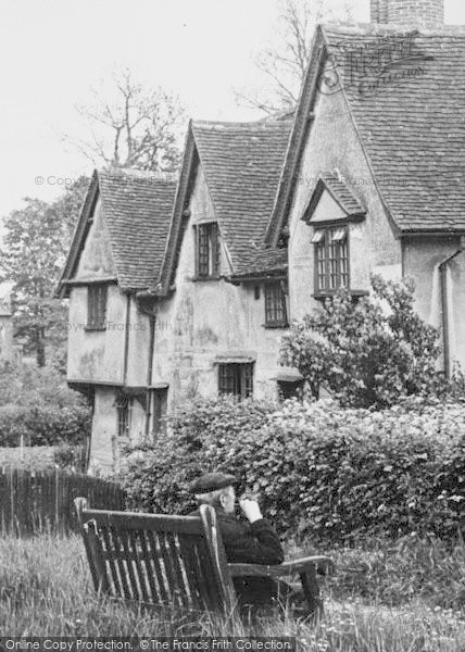 Photo of Rayne, Man Seated On Bench c.1955