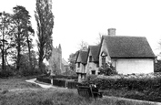 Old Cottages And Church c.1955, Rayne