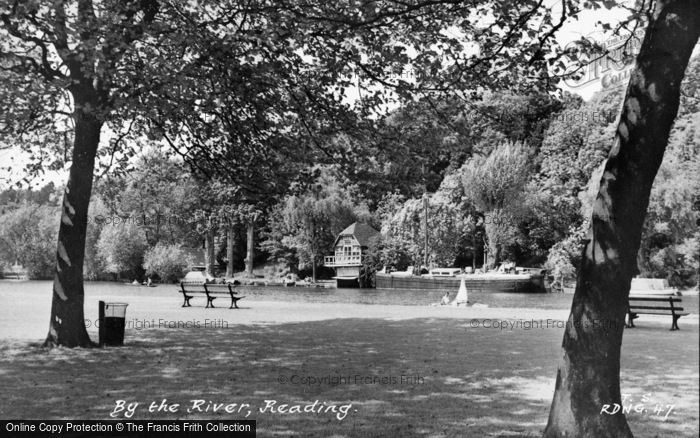 Photo of Reading, By The River c.1955