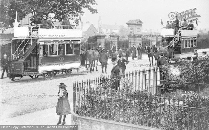 Photo of Reading, Horsedrawn Trams, Kings Road c.1890
