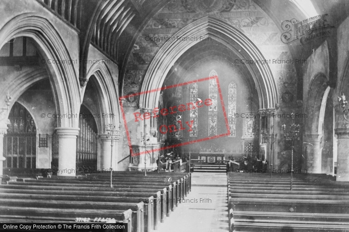 Photo of Reading, St Giles' Church Interior 1896