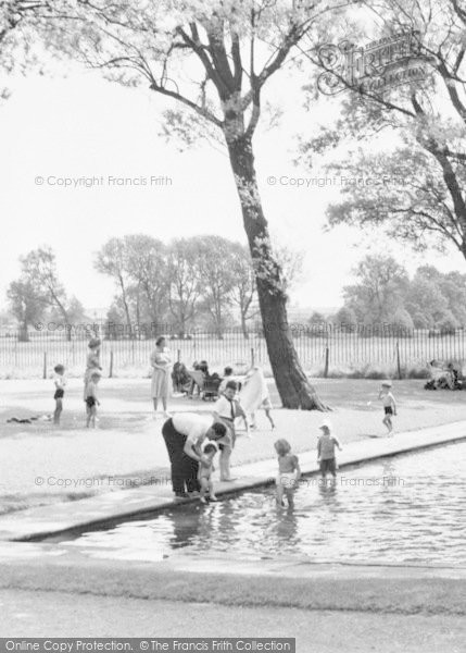 Photo of Reading, The Paddling Pool c.1955