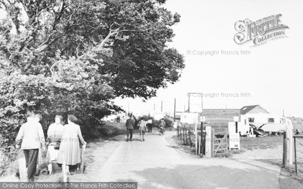 Photo of Reculver, Entrance To The Caravan Site c.1955