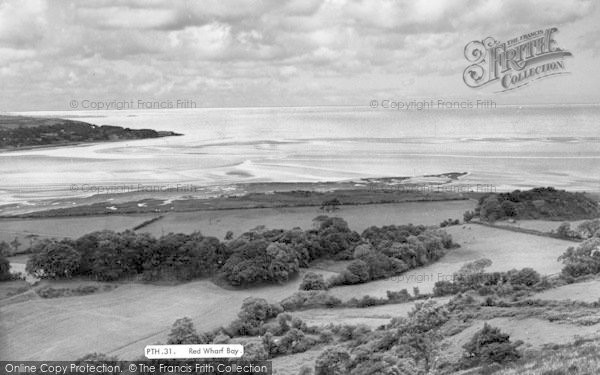 Photo of Red Wharf Bay, c.1955