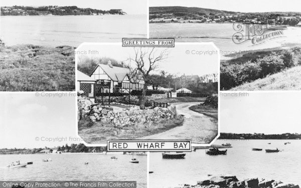 Photo of Red Wharf Bay, Composite c.1955