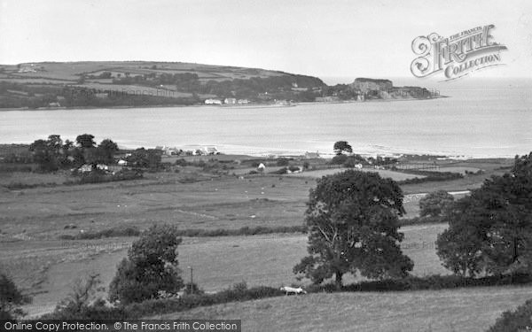 Photo of Red Wharf Bay, Showing Castle Rock c.1950