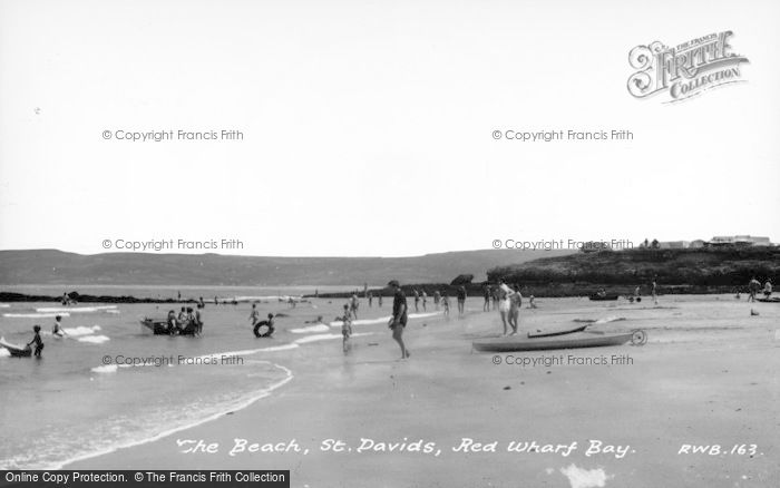 Photo of Red Wharf Bay, The Beach, St David's c.1965