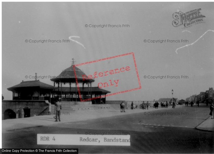 Photo of Redcar, Bandstand c.1950