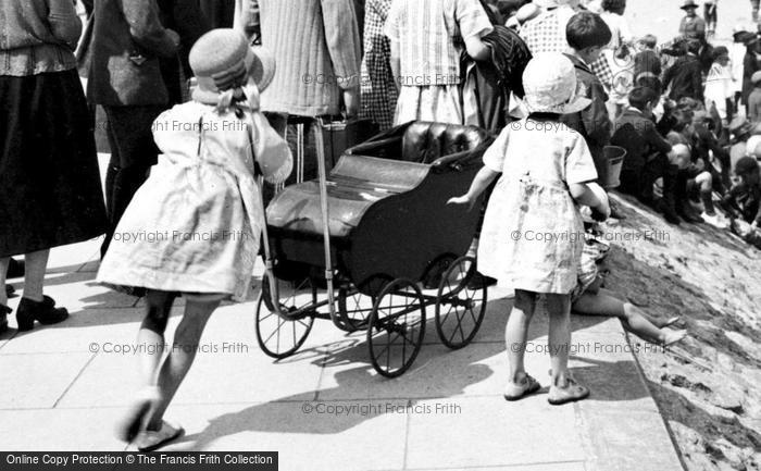 Photo of Redcar, Children With Perambulator 1923