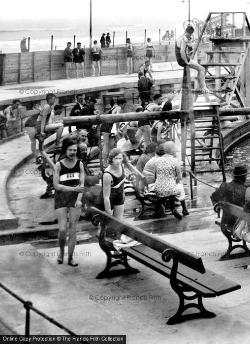 Photo of Redcar, Coatham Enclosure, By The Bathing Pool 1932