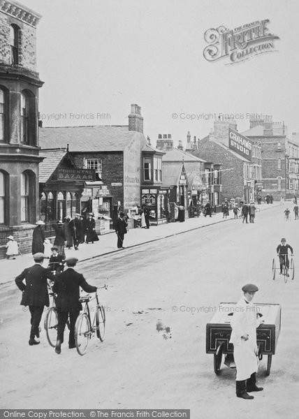 Photo of Redcar, Cyclists And An Ice Cream Seller, The Promenade 1913