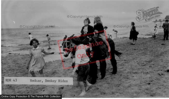 Photo of Redcar, Donkey Rides c.1955
