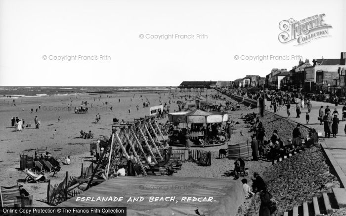 Photo of Redcar, Esplanade And Beach c.1950