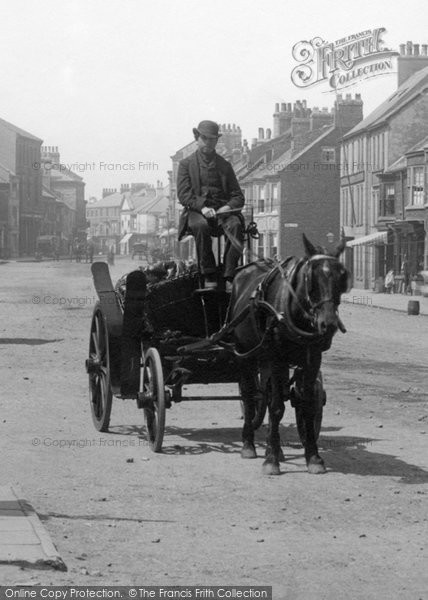 Photo of Redcar, Horse And Cart, High Street 1885