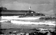Redcar, Lighthouse at River Tees Mouth 1925