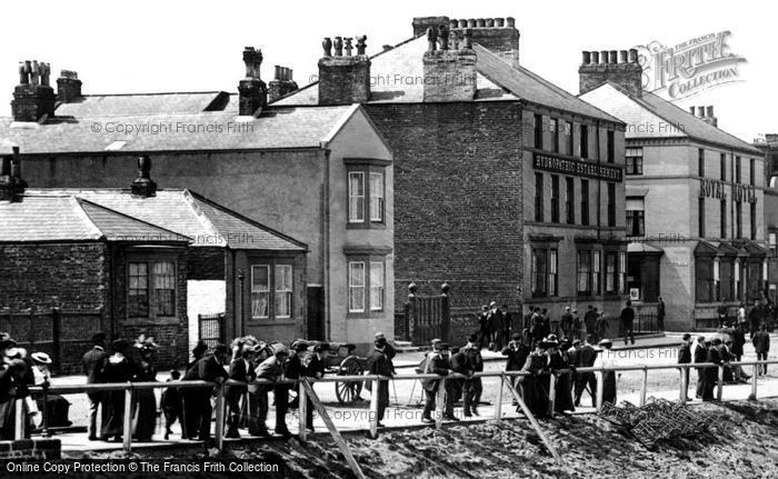 Photo of Redcar, Promenaders Viewing The Beach 1896