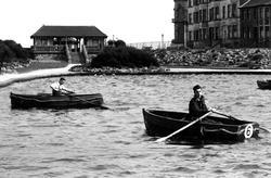 Rowing On The Boating Lake c.1950, Redcar