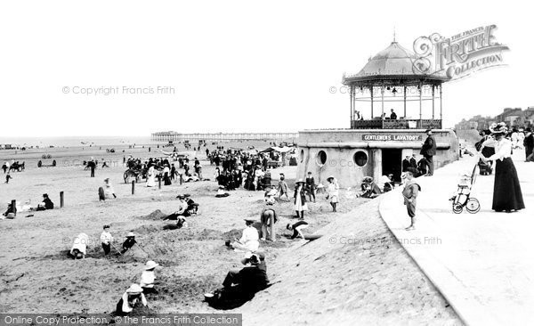 Photo of Redcar, Sands And Bandstand 1906