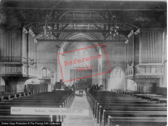 Photo of Redcar, St Peter's Church Interior 1927
