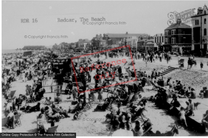 Photo of Redcar, The Beach c.1955