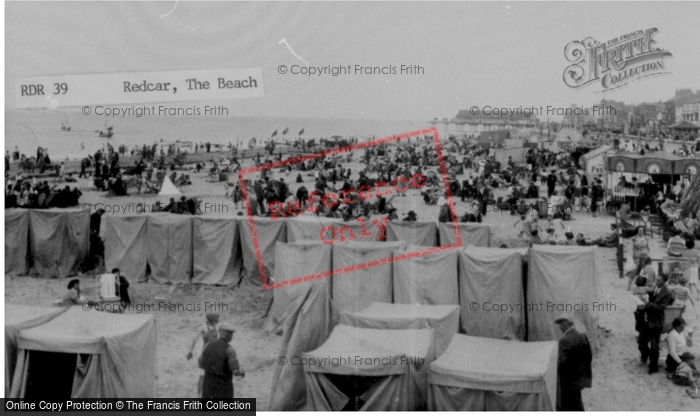 Photo of Redcar, The Beach c.1955