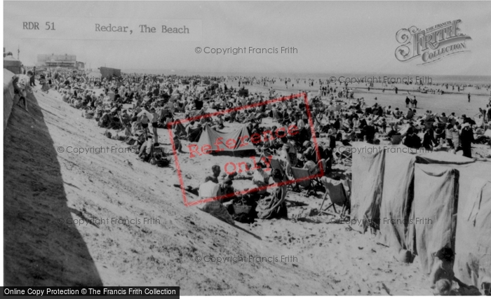 Photo of Redcar, The Beach c.1955