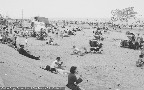 Photo of Redcar, The Beach Looking North c.1955