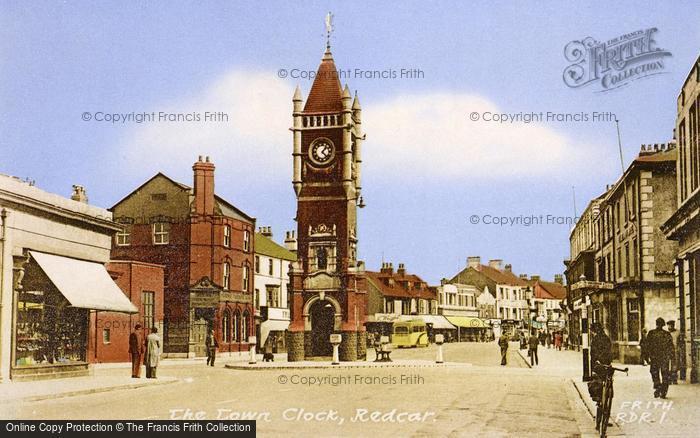 Photo of Redcar, The Town Clock c.1950