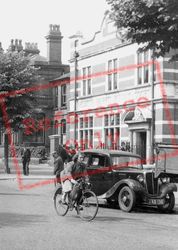 Lady Cycling On The Parade c.1950, Redditch